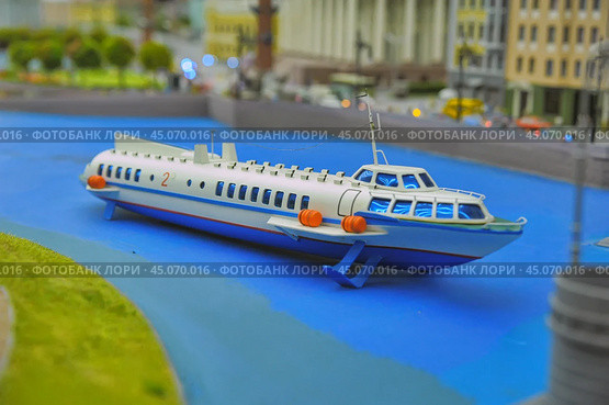 13,05,2012, Saint Petersburg, Russian Federation.  Grand Maket Rossiya, a private museum. It is a model layout designed on a scale of 1:87 and covers an area of 800 sq m (8,600 sq ft). Редакционное фото, фотограф Анна Кривицкая / Фотобанк Лори