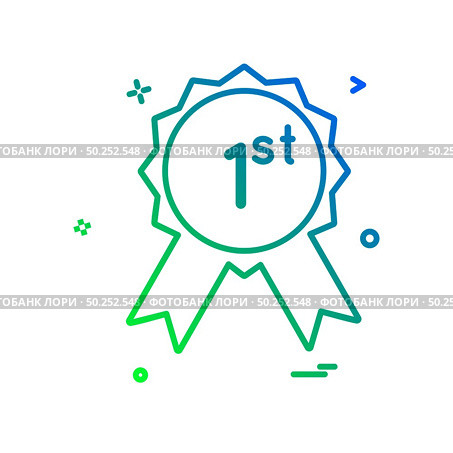 1st badge icon design vector. Стоковая иллюстрация, агентство Ingram Publishing / Фотобанк Лори
