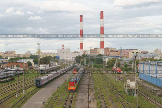 30-07-2019 - Москва, Россия, Индустриальный вид Москвы. Редакционное фото, фотограф YuryKara / Фотобанк Лори