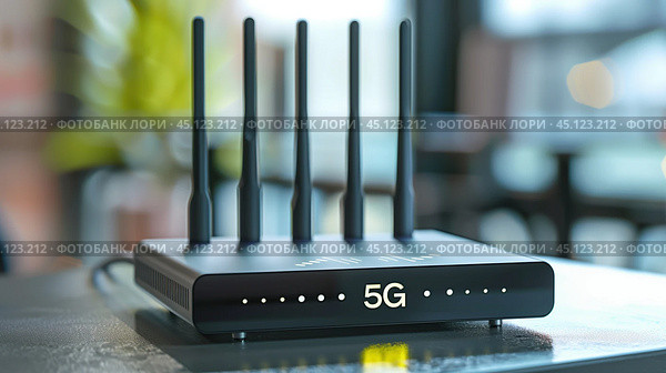 5G wi-fi роутер. Стоковое AI-изображение, AI-художник Александр Жуков / Фотобанк Лори