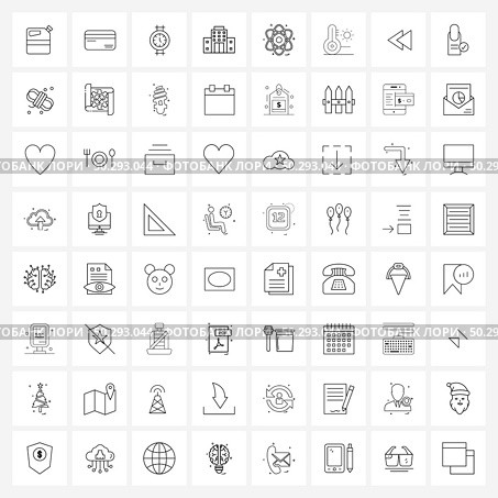 64 Universal Icons Pixel Perfect Symbols of nuclear, company, measure, business, pressure Vector Illustration. Стоковая иллюстрация, агентство Ingram Publishing / Фотобанк Лори
