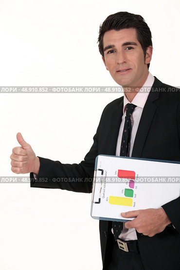 A businessman giving the thumb up. Стоковое фото, агентство Ingram Publishing / Фотобанк Лори