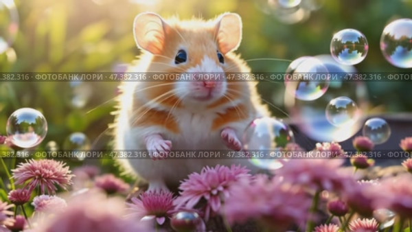 A cute, curious hamster pauses its exploration of a grassy field or meadow to stand up on its hind legs and look up at the sky with its paws in front of it in rural. Стоковое AI-видео, аниматор Ирина Старикова / Фотобанк Лори