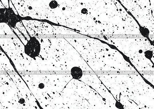 A powerful graphic element consisting of abstract black strokes and splashes of paint on a white background. Стоковое AI-изображение, AI-художник Ярославский Максим / Фотобанк Лори