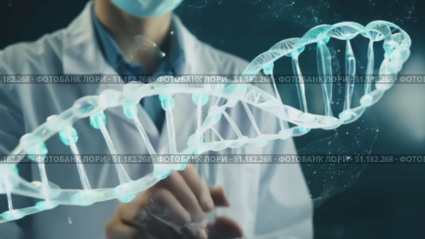 A scientist in a lab coat focuses on advanced research tools and equipment, ensuring a sterile and controlled environment for experiments. Стоковое AI-видео, аниматор Данила Большаков / Фотобанк Лори