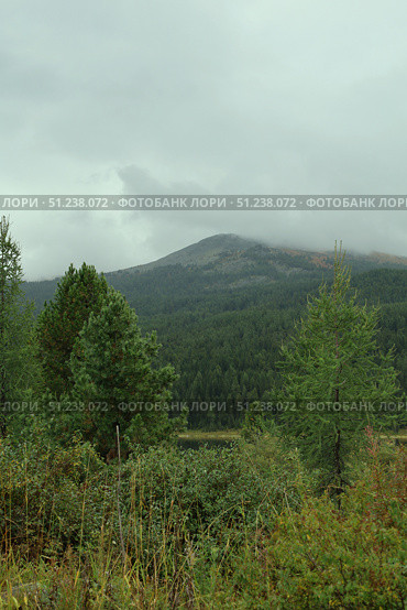 A Serene Mountain Landscape Set Beneath Cloudy Skies, Truly Majestic. Стоковое фото, фотограф Igor Bastrakov / Фотобанк Лори