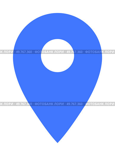 A simple blue map pin marker with a hollow center. Ideal for navigation, geography, travel planning, map locations, and pinpointing places. Minimalist vector style.. Blue Map Pin Point Marker for Location and Navigation. Стоковая иллюстрация, агентство Ingram Publishing / Фотобанк Лори