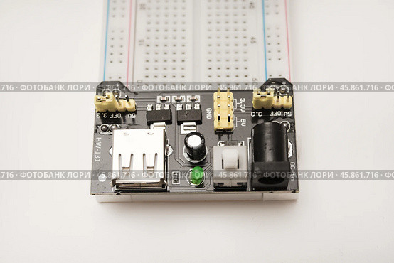 A solderless breadboard for electronics. An assembly tool for radio amateurs. Стоковое фото, фотограф Valeriy Lushchikov / Фотобанк Лори
