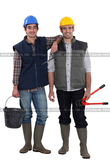 A team of tradesmen. Стоковое фото, агентство Ingram Publishing / Фотобанк Лори