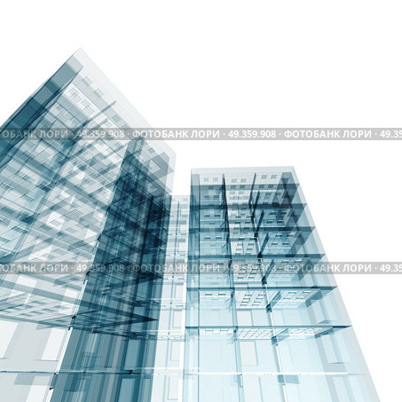 Abstract architecture 3d rendering. Abstract architecture. Design and 3d rendering model my own. Abstract architecture 3d rendering. Стоковое фото, агентство Ingram Publishing / Фотобанк Лори
