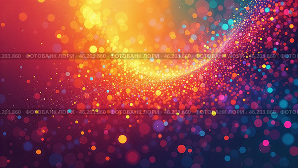 Abstract background purple, blue, pink and gold sequins. Shiny iridescent surface. Festive metallic gradient wave bright shining luster. Party design elegant bright chic bold with glitter sequins. Стоковое AI-изображение, AI-художник Ирина / Фотобанк Лори
