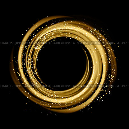 Abstract background with luminous swirling backdrop.. Abstract background with gold luminous swirling backdrop. Glowing spiral. Vector whirlpool. Стоковая иллюстрация, агентство Ingram Publishing / Фотобанк Лори