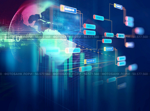 Abstract  Futuristic infographic with Visual data complexity , represent Big data concept, node base programming . Стоковое фото, агентство Ingram Publishing / Фотобанк Лори