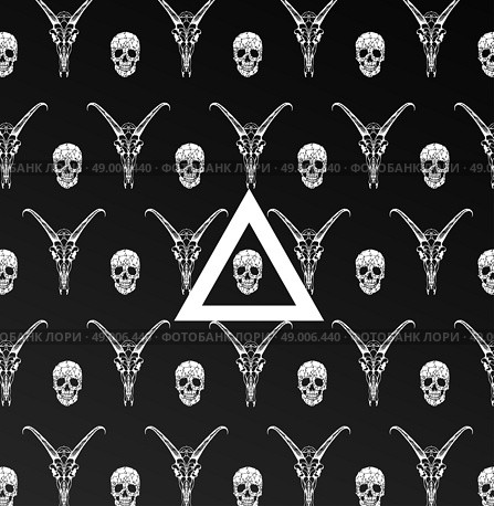 Abstract  gothic sacral seamless pattern,  crystal design element, symbol, sign for tattoo. Стоковая иллюстрация, агентство Ingram Publishing / Фотобанк Лори