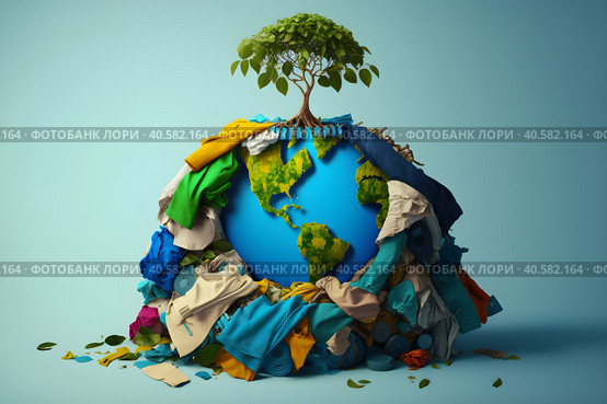 Abstract illustration of overproduction and overabundance of things. Стоковое AI-изображение, AI-художник Мария Фадеева / Фотобанк Лори