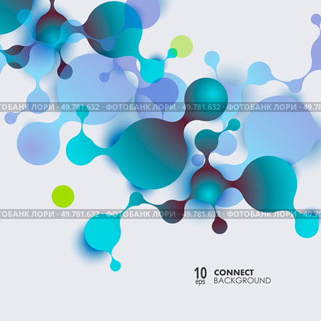 Abstract molecules background with cells. Vector medical background.. Abstract molecules background with cells. Vector medical background. Стоковая иллюстрация, агентство Ingram Publishing / Фотобанк Лори