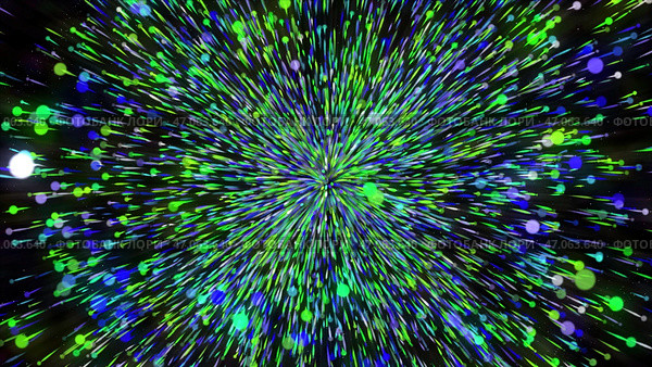 Abstract multicolored lines spread to the wide circle from one point. Стоковая иллюстрация, иллюстратор David Kashakhi / Фотобанк Лори