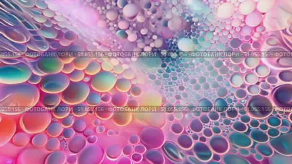 Abstract painting come to life as vibrant colors mix with bubbles, creating a dynamic and unique artwork. Стоковое AI-видео, аниматор Данила Большаков / Фотобанк Лори
