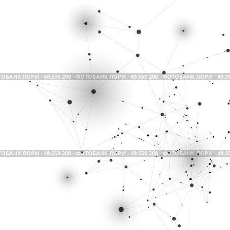 Abstract polygonal with connecting low poly shapes. Connection dots and lines science background.. Connection dots and lines science background. Стоковая иллюстрация, агентство Ingram Publishing / Фотобанк Лори