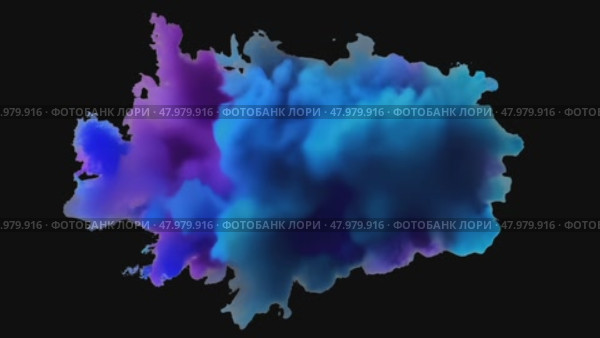 Abstract powder splatted blue purple powder explosion, isolated on transparent background. Colored cloud. Colorful dust explode. Стоковое AI-видео, аниматор Михаил Строгалев / Фотобанк Лори