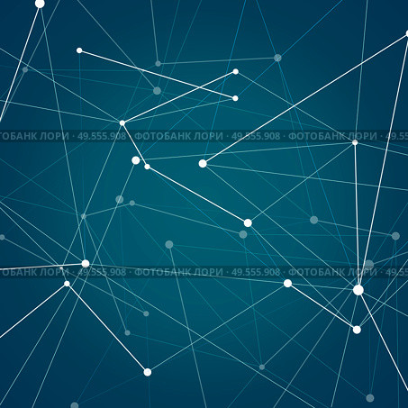 Abstract shapes background and technology network design. Atomic, science and molecular vector pattern on dark background.. Abstract shapes background and technology network design. Стоковая иллюстрация, агентство Ingram Publishing / Фотобанк Лори