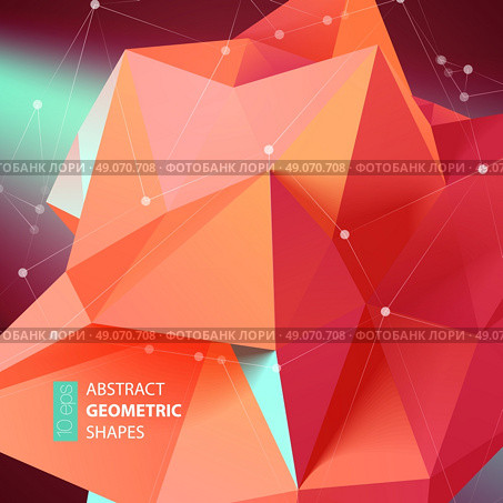Abstract triangles space low poly. . Abstract triangles space low poly. Polygonal vector background with connecting dots and lines. . Стоковая иллюстрация, агентство Ingram Publishing / Фотобанк Лори
