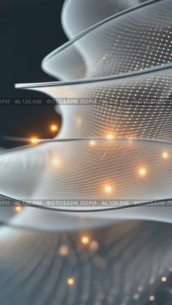 Abstract waving mesh with glowing dots animation. Стоковое AI-видео, аниматор Юрий Поздников / Фотобанк Лори