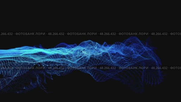 Абстрактная анимация светящихся частиц на монохромном фоне. Стоковая анимация, аниматор Сергей Чубаров / Фотобанк Лори