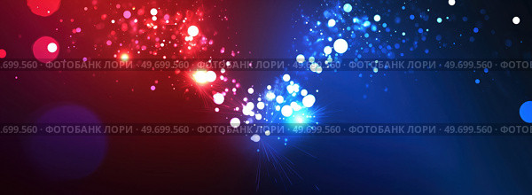 Абстрактное свечение синего и красного. Стоковое AI-изображение, AI-художник Александр Жуков / Фотобанк Лори