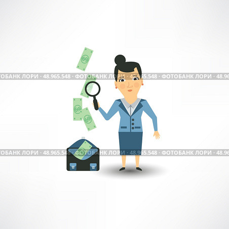 Accountant steals money. Стоковая иллюстрация, агентство Ingram Publishing / Фотобанк Лори