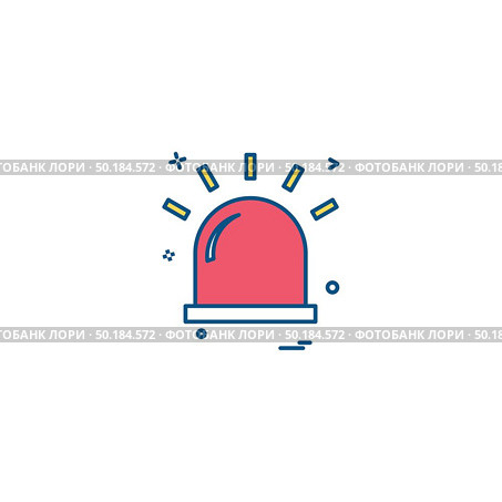alarm flasher light red warning icon vector desige. Стоковая иллюстрация, агентство Ingram Publishing / Фотобанк Лори