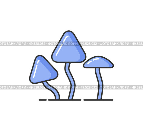 Allergy and hypersensitivity to mushrooms isolated icon vector. Poisonous and dangerous food intolerance of human body to fungus. Sensitivity allergen. Allergy and Hypersensitivity to Mushrooms, Icon. Стоковая иллюстрация, агентство Ingram Publishing / Фотобанк Лори