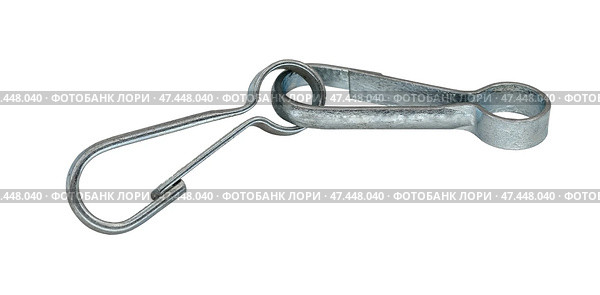 Альпинистские карабины на белом фоне. Climber carabiners on a white background. Стоковое фото, фотограф Татьяна Д / Фотобанк Лори