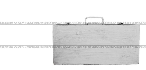 An old suitcase with a handle. Стоковое фото, фотограф Siarhei Starastau / Фотобанк Лори
