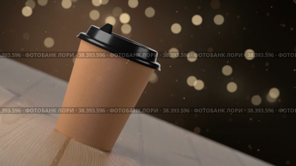 Animation of camera movement around a paper cup. Стоковая анимация, аниматор Alexander / Фотобанк Лори