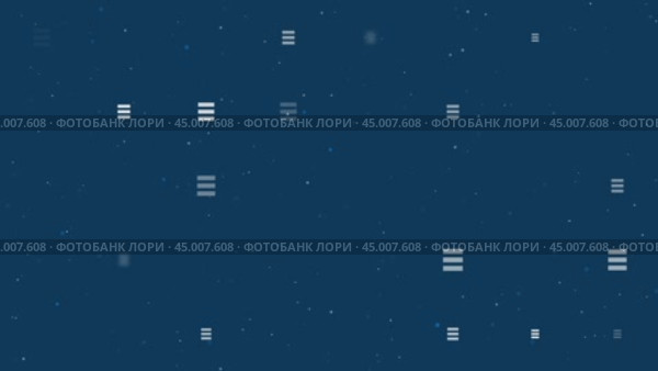 Анимация шаблона из равномерно расположенных идентификационных символов разного размера и непрозрачности. Анимация прозрачности и размера. Бесшовная закольцованная анимация в формате 4k на темно-синем фоне со звездами. Стоковое видео, видеограф Карпенко Алексей / Фотобанк Лори