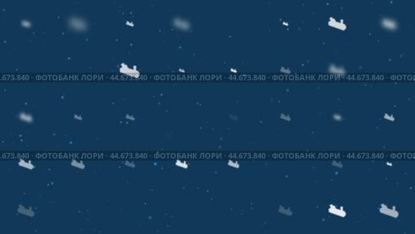 Анимация шаблона с равномерно расположенными символами столярного станка разного размера и непрозрачности. Анимация прозрачности и размера. Бесшовная закольцованная анимация в формате 4k на темно-синем фоне со звездами. Стоковое видео, видеограф Карпенко Алексей / Фотобанк Лори