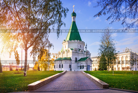 Архангельский собор, Нижегородский кремль, Нижний Новгород (2022 год). Стоковое фото, фотограф Baturina Yuliya / Фотобанк Лори
