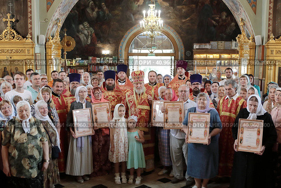 Архиерейское богослужение в Богородицерождественском храме Балашихи, общая фотография (2023 год). Редакционное фото, фотограф Дмитрий Неумоин / Фотобанк Лори