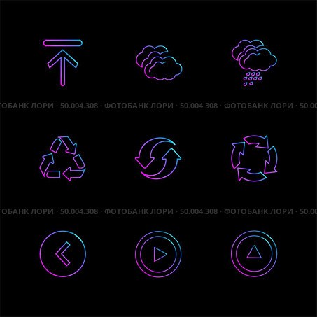 arrows , directions , pointer , arrow , user interface , pointer , up , down , left , right , play ,pause , forword , rewind , icon, vector, design,  flat,  collection, style, creative,  icons. Стоковая иллюстрация, агентство Ingram Publishing / Фотобанк Лори