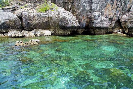 asia in the  kho phangan isles bay   rocks    thailand  and south china green sea  . Стоковое фото, агентство Ingram Publishing / Фотобанк Лори