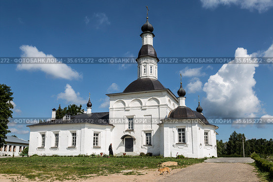 Assumption Cathedral, Kolotsky Monastery, 15th century, Mozhaisky district, Moscow region, Russia (2014 год). Стоковое фото, фотограф Наталья Волкова / Фотобанк Лори