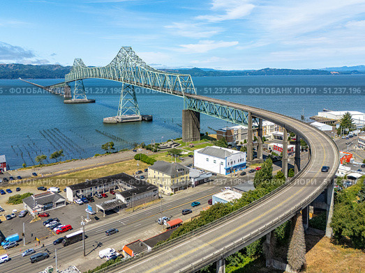 Astoria Megler Bridge Columbia river Pacific Northwest. Стоковое фото, фотограф Mark Agnor / Фотобанк Лори
