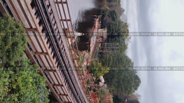 Аттракцион «Железная дорога Западной Реки» (Western River Railroad) в токийском Диснейленде (2024 год). Редакционное видео, видеограф Владимир Макеев / Фотобанк Лори