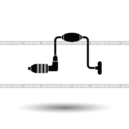 Auger icon. White background with shadow design. Vector illustration. Стоковая иллюстрация, агентство Ingram Publishing / Фотобанк Лори