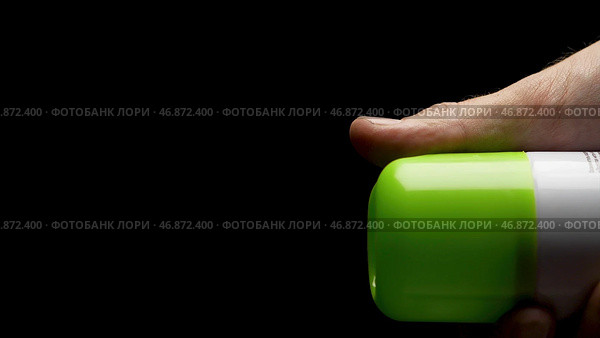 Automatic Air Freshener Isolated on Black Background. Стоковое фото, фотограф David Kashakhi / Фотобанк Лори