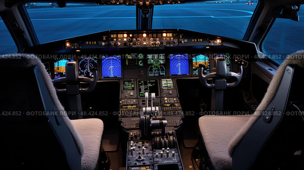 autopilot aircraft technology ai generated. Стоковое AI-изображение, AI-художник Vectorwin / Фотобанк Лори