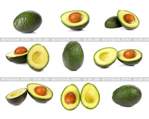 Avocado on white background. Стоковое фото, агентство Ingram Publishing / Фотобанк Лори