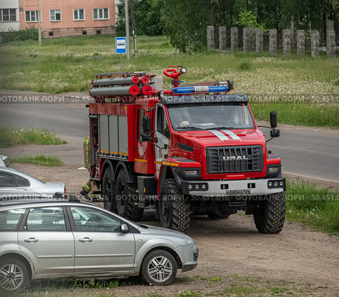 Автомобиль Пожарный Урал-4320, Урал NEXT Российский крупнотоннажный грузовой автомобиль повышенной проходимости г. Железногорск Красноярский Край. Редакционное фото, фотограф Анатолий Володин / Фотобанк Лори