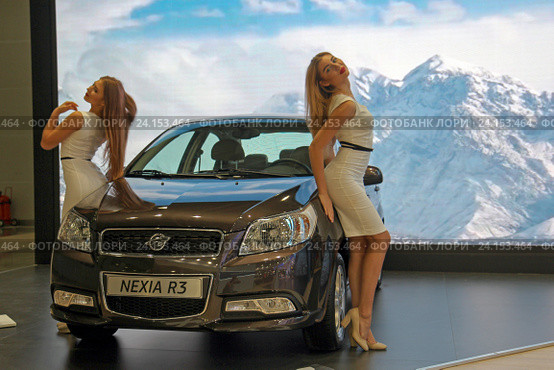 Автомобиль Ravon Nexia R3 на Московском международном автомобильном салоне 2016. Редакционное фото, фотограф Роман Коротков / Фотобанк Лори